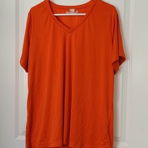 3x orange workout shirt